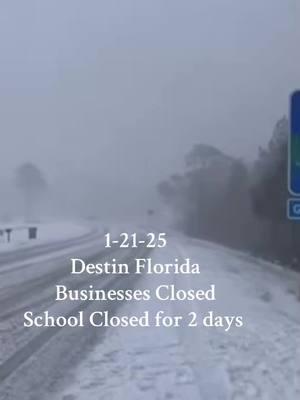 It's 1-21-25 if I didn't know better some folks brought their NYC #snow here to #florida .... just kidding #snowday #floridasnow as a former South Dakotan I understand as people here in #fl #destin #pensacola #30a cannot drive when the roads are Dry! 