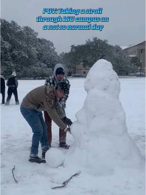 Did someone say SNOWWWW❄️☃️ #lsu #lsuttv #snowday 