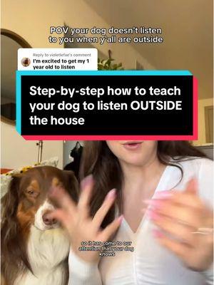 Replying to @violetlefae step-by-step how to get your dog to listen to you outside your home! Everything I’m using is linked in my bio/on Amazon!  #dogtrainingtips #howtotrainmydog #underrateddogtrainingtips #taylorcezanne #easydogtraining 