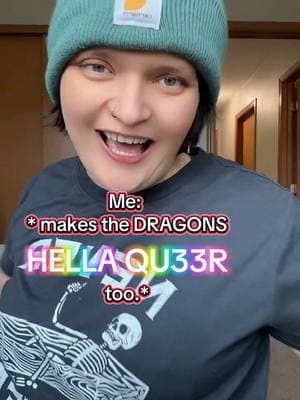 In light of recent events, I would like to say that (in Book 2 of my series) the dragon’s pronouns are they/them… and so are mine. No paper is gonna change my identity, and I will be writing EVEN MORE characters who are qu33r and who kick their oppressors’ 🍑. Because we need that MORE THAN EVER!     #nonbinary #lgbtqrepresentation #lgbtqauthor #lgbtqpride #R#Romantasyf#fantasyromancec#cinnamonrollsandvillainyw#writingabookw#writingpromptb#BookTokb#booktokerb#bookishb#bookishthoughtsb#bookideasb#bookscenei#imaginestoriesp#povf#foryoupagef#fypi#imaginestoryb#bookwormsr#romancetok#a#authortokw#writertokg#grumpysunshinee#enemiestoloverstropef#favoritetropess#spicytoks#spicybooktokspicyromantasy 