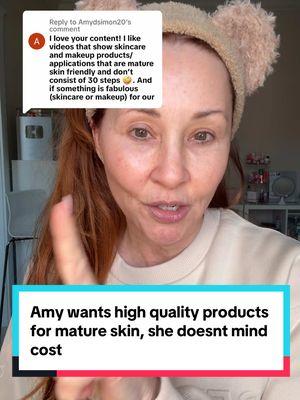 Replying to @Amydsimon20 Amy asked for quality products for mature skin, tried and true, she doesn’t mind cost. #promua #matureskin #over50skincare #juicyskin #bouncyskin #soniaroselli #kbeauty #japaneseskincare 