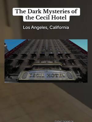 #creatorsearchinsights The Dark Mysteries of the Cecil Hotel 👻 #cecilhotel #elisalam #hauntedhotel #darkhistory #hauntedlosangeles #TikTokStorytime #storytime #urbanlegend #ghostadventures 