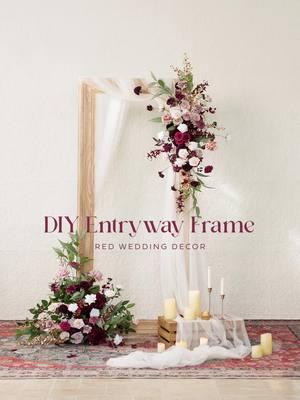 Elevate any space at your wedding or special event with this full-sized, DIY frame 🌹 Plus, explore the rest of our Red Wedding inspo for even more decor ideas! #lingsmoment #tik_tok #usa #creativeideas #craftart #weddingflowers#weddingarch #weddingtrends #diywedding #weddinginspo #flowerdecor #artificialflowers #flowerstyling #valentine'sday #valentinesdecor