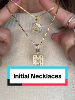 These are beautiful! Love the shine and sparkle✨ Great gift idea! #fypage #necklace #jewelry #14kgoldplated #stylish #initials #initialpendant #pendant #giftidea #ValentinesDay #TikTokShop #personalizedgifts #personalizedjewelry #letternecklace #jewelrywithmeaning #uniquejewelry #oneofakindjewelry #womens #womensjewelry #womensnecklace 