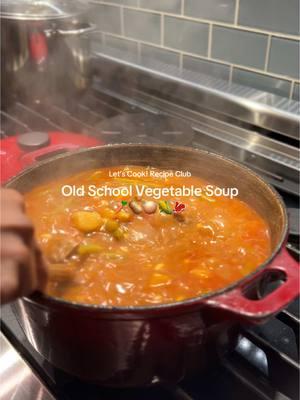 Two things we are gonna do when it snows in New Orleans:  1. STF inside  2. Fix a pot of soup, gumbo, or chili. We cooked a healthy pot of vegetable soup. OMG! The way my grandmother came through these hands! Just the way I remember 💯❤️ #vegetablesoup #healthyrecipes #easysouprecipes #healthandwellness #blackwomenoftiktok 