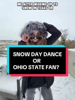 Me waking up to a snow storm in Houston or am I a @Ohio State Football fan waking up as a National Champion? @College Football Playoff @ESPN @College GameDay  #snowsday #snow #houstonsnow #texassnowstorm #dancersoftiktok #dancer #CollegeFootball #cheerleader #dancetiktok #footballtiktok #cfbplayoff #ohiostatefootball #ohiostatebuckeyes #buckeyeswin #fy #fyp 