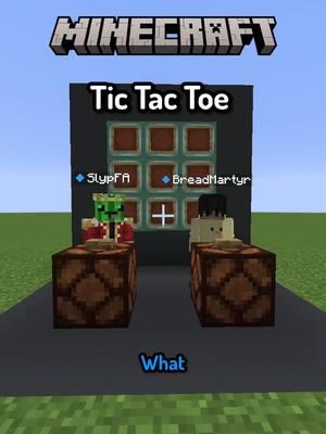 Minecraft Tic Tac Toe #Minecraft #minecraftmemes #memes #funny #slyp 