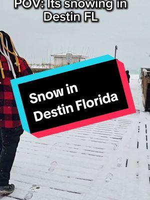 Today we took a walk to the beach as it snowed in Destin Florida #snow #floridasnow #destinflorida #destin #snowinflorida #lovestory #Love #therealstory #couplegoals #couple 