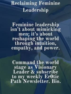 Subscribe to the Er0tic Path Newsletter with the link in my bio. Releases every Monday.  Amor Fati #MissionDriven #VisionaryLeadership #Womanhood #Authenticity  #FullPower #Wealth 