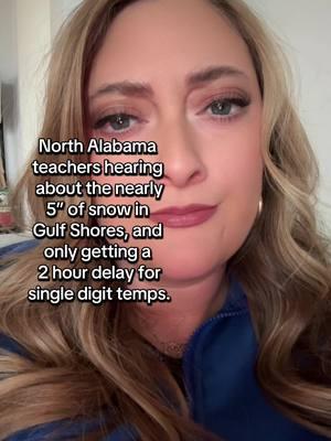 Snow at the BEACH?! ❄️ #alabama #snowstorm #gulfcoast #beachtrip #snowonthebeach #taylorswift #teacherhumor #teachersoftiktok #creatorsearchinsights 