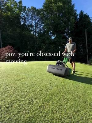 POV…you’re obsessed with reel mowing⛳️ • • • #lawndad #lawncare #landscape #lawn #lawncarelife #grass  #mowing #gardening #cylindermower #turf #garden 