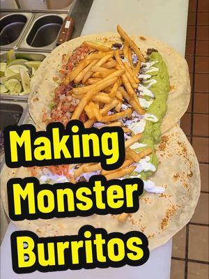 Making the 5 pound "Monster Burrito at Taco Man Grill near Las Vegas. Stitch with @Naader #burrito #mexicanfood #comidamexicana #foodies #lasvegas #eating #bigback #dadbod #travel #carbs #makingof #asmr #challenges  #trysomethingnew #winning 