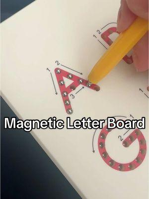 Perfect for toddlers struggling to learn those letters. #magnetic #board #letters #education #uppercase #lowercase #fyp 