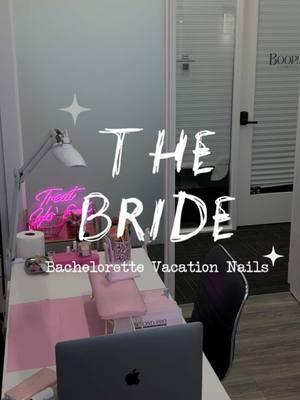 The Brides Bachelorette Vacation Nails 🥹🤍 #weddingnails #bridenails 