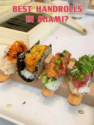 Nami Nori opened recently in Miami’s Design District & it was just as good, if not better, than when I visited NY 👀🍣 If you love handrolls, add this one to the list 👌🏼 - #miami #miamifood #miamidesigndistrict #sushi #miamisushi #handrolls #naminori #naminorimiami #mreats305 #miamihandrolls 