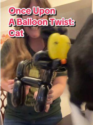 I finally can make a cute and easy balloon cat! Check out my fb at Once Upon A Balloon Twist! #balloonartist #balloontwisting #balloontwister #balloonanimal #catballoon #cat #blackcat #catsoftiktok 