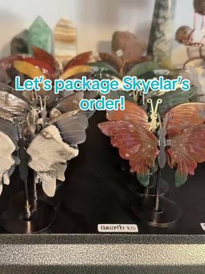 Thank you for your order! #crystals #gemstones #crystalcarvings #crystaltok #dragon #dragonwings #crystaldragon #butterfly #butterflywings #crystalbutterflywings 