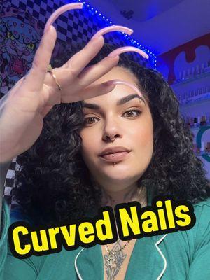 Curved Nails #fyp #nailtech #trending #curvednails #curvedacrylicnails #longnails #nailtechlife #nailtrends 