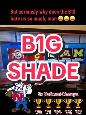 Perhaps because it would push that precious block ‘M’ off the graphic?? 🤔 Don’t think we don’t see you, B1G… #nbnr #nbnrpodcast #noblocknorock #Nebraska #nebraskafootball #huskers #huskerfootball #cornhuskers #gbr #gobigred #cfb #CollegeFootball #football #bigten #b1g #big10 #ncaafootball #huskerpower #huskernation @Big Ten Conference @Big Ten Network 