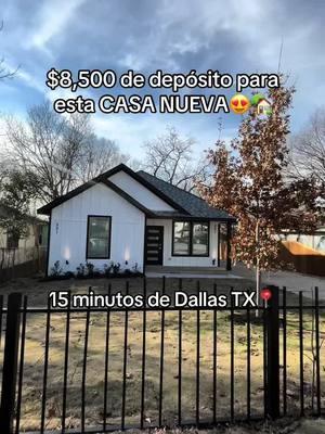 $8,500 de Enganche para esta CASA NUEVA! 15 minutos de Dallas TX! Llámame al 214-695-4059 para comprar tu casa este año!!  #dallas #fortworth #dfw #casa #casas #hogar #casanueva #tx #casamoderna #realtor #realestate #comprarcasa #casablanca #fyp #explore #explorepage 