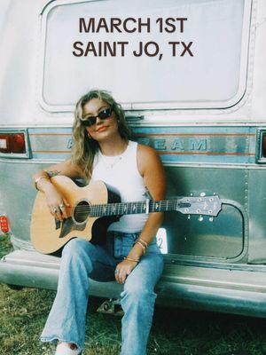 SAINT JO, TX. i can’t wait to be with u March 1st ❣️ #saintjo #redriverstation #show #fyp #getyourtickets #singer #songwriter #acoustic 