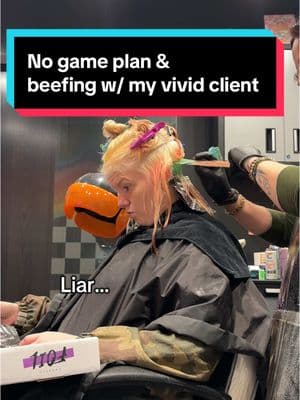 My client is literally so rude even though I do her hair for free 😤🤣 #actuallymygf #hairtok #hair #hairstylist #ohiohairstylist #badclient #vividhair #mean #iloveher #roast #painting 