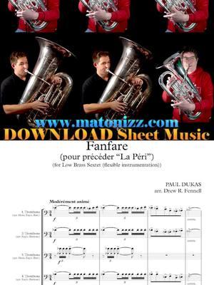 𝄢 La Peri 𝄢 #euphonium #tuba #lowbrass #fanfare #sheetmusic #classicalmusic