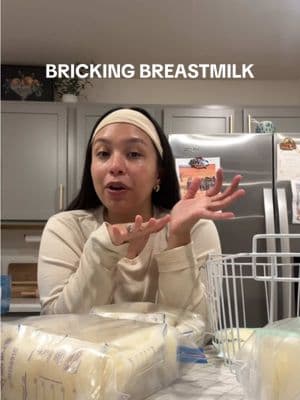 LEAST favorite part is bagging. I usually do this during nap times for less noise 😂  - This is 3-4 days worth of frozen milk!  #breastmilk #breastmilkstorage #breastmilkdonating #brickmilkwithme #oversupplyofmilk #oversupply #nursingmama #newbornmom #toddlermom 