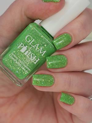 ✨ Crimson and Clover ✨ A Bright Green beauty with an ultra holo glitter mix and scattered holographic flakies that sparkle with every move! 💚 Bold, dazzling, and absolutely unmissable. ✨ By @glampolish  #BrightGreenNails #UltraHolo #HolographicFlakies #GlamPolish #NailPolishAddict #HoloObsessed #NailGoals #SparkleNails #HoloMani #IndiePolish #GlitterVibes #holomagic #massfollowing 