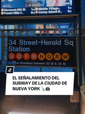 EL SEÑALAMIENTO DEL SUBWAY DE LA CIUDAD DE NUEVA YORK 🗽🚇 El Subway de la ciudad de Nueva York se inauguró en el año 1904, después del éxito que tuvo varias compañías privadas como el B.M.T. ó el IRT, dichos sistemas de subway usaban sus propios sistemas de señalización por lo que hacían complicado el moverse en el sistema subterráneo de trenes de Nueva York; es por eso que la compañía Unimark liderada por Massimo Vignelli quienes diseñaron las señalizaciones con la tipografía “Helvética” que conocemos hasta el día de hoy #nuevayork #newyork #nyc #manhattan #latinosennewyork #subway #subwaynyc 