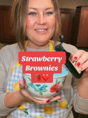 I got a new hand mixer so I decided to make some soft and chewy strawberry brownies! Just in time for Valentine’s Day, Easter, and Mother’s Day 🩷🍓✨ #Recipe #strawberrybrownies #dessert #cooking #sweets #brownies #pink #yummy #sweettreats #strawberry #simplerecipe #handmixer 