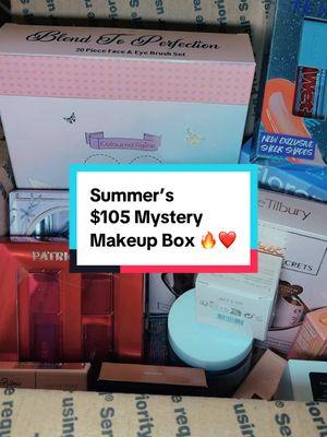 @Summer $105 shipped box ❤️🔥 #kelseysmakeupforless #mysterymakeupbox #fyp 