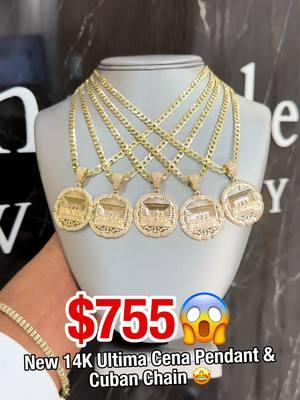 New 14K Ultima Cena Pendant & Cuban Chain 🤩 Disponible en la tienda 📍1310 Hanover Ave, Allentown, PA 18109 @hernandezjewelry.pa @hernandezjewelryofficial #oro14k  #jewelry #joyeria #pensylvania #allentownpa #tiktokjewelry #fyp #newyork #parati #fyp #newyork #videoviral 