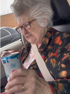 Had to go back for that second sip though 😂🫐 #grandparentsoftiktok #fypシ゚viral #grandparents #grandma #alaninu #laugh #family 