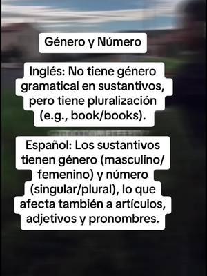 ¡Descubre las diferencias entre el inglés y el español en cuanto a género y número!   ¡No te pierdas este contenido educativo! #AprendeInglés #AprendeEspañol #Gramática #Idiomas #Educación #TikTokEdu #GéneroYNúmero #Sustantivos #Artículos #Adjetivos #Pronombres #InglésParaPrincipiantes #EspañolParaExtranjeros #AprendizajeDeIdiomas #CulturaLingüística