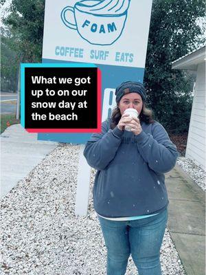 🌨️ Snow… on the beach?! ❄️ ☀️ Gulf Shores, Alabama just gave us the most unexpected surprise—over 6 inches of snow, and it’s still coming down! It’s been 10 YEARS since snow graced these sandy shores, and we’re soaking up every chilly, magical moment. When we weren’t outside building snow creations and taking it all in, we kept cozy with coffee, hot chocolate, card games, and a good book.  Winter beach vibes = unlocked! Have you ever seen snow on the beach? Let me know below! And if you want to see what we get up to tomorrow in this winter wonderland, stay tuned! ❄️✨   Favorite Local coffee- @FOAM COFFEE  #gulfshores #gulfshoresalabama #snowday #snowonthebeach #teacheroffduty #gulfcoastsnow #W#WinterWonderland