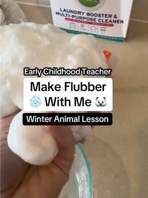 Have you heard of flubbber? I've seen different recipes, but this one was the simplest!  We’re using this in a blubber lesson, and it’s just pure fun!  Comment SUB to try out my lesson plans for a week!  #earlychildhoodeducation #earlychildhood #childdevelopment #toddleractivities #preschoolteacher #curriculum #lessonplans #teachersoftiktok #daycareteacher #preschool #earlychildhoodeducator #teachertok #homedaycare #winter #sensory #sensoryactivities #sensoryplayideas 