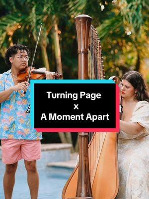 i forgot we did this omg— @hannah_harpist #violin #harp #wedding #turningpage #amomentapart 