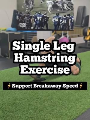 ⚡️Single Leg Hamstring Exercise to Support Breakaway and Top Speed in your Sport⚡️ ✅️ When accelerating and when reaching top speed, your hamstrings play a pivotal role. Improve eccentric and unilateral strength. This will also promote durability for hamstrings for the high demands of force required when sprinting or running. Val Slide Single Leg Hamstring Curl - 40x1 #hamstringstrength #hamstringtraining #unilateral #singlelegtraining #speedtraining #injuryprevention 