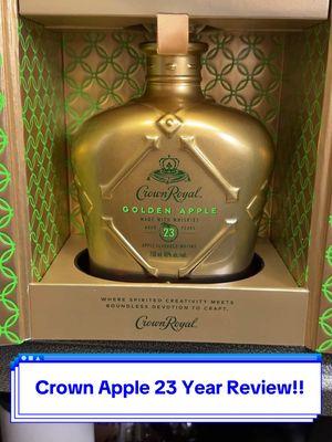 Craziest whiskey purchase we’ve ever made lol Crown Royal Apple 23 year for $260. Was it worth it? Let’s find out!🥃 #whiskey #whisky #crownroyal #crownroyalapple 