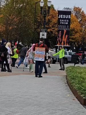 The crazy protestors at Kumoricon this year.  we all told them off.  #Kumoricon #kumoricon2024 #protestors #animecon #mitsuri #foryou #cosplay 