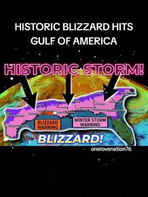 #gulfofamerica #blizzard #newsmedia #snowstorm2025 #weather #Florida #Louisiana #texas 