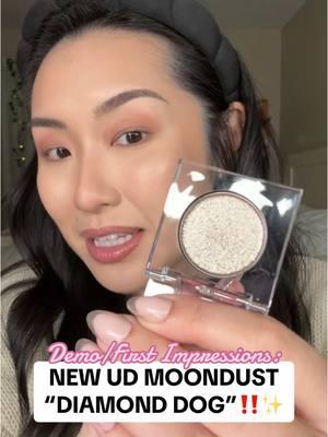 what better return to this app than a lil swatcheroo of the new hotter older sister to my beloved space cowboy? 🤠 FEATURED: @urban decay moondust “diamond dog” pls bear with me as my drafts are still stuck in c@pcut which is still b@nned… filming this week fresh content for ya! 🤍🍳 I LOVE YOU FOREVER #new #newness #urbandecay #spacecowboy #diamond #moondust #diamonddog #eyeshadow #ulta #sephora #target #swatch 