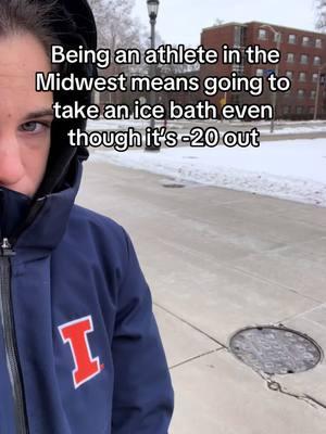 -20 Celsius/-5 Fahrenheit today and we still gotta ice bath #crosscountry #trackandfield #illinixc #track #indoortrack #uiuc #runnergirl #d1athlete #champaign #uofi #icebath #athlete #gorun #winter #runnergirl 