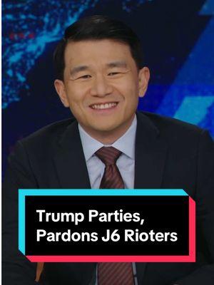 Trump capped off his inauguration by snubbing Melania, ditching the World Health Organization, and pardoning over 1,500 Jan. 6 rioters. All in a day's work. #DailyShow #Trump @Ronny Chieng 