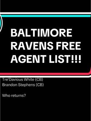 #greenscreen RAVENS FREE AGENT LIST!!! #fyp #nfl #football #sports #rant #viral #trending #opinion #ravens #baltimoreravens #offseason #freeagent #resign #release #letgo #moves #footballtiktok #sportstiktok 