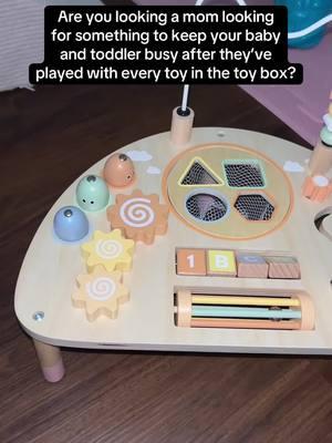 My girl is OBSESSED with this table busy board! #busyboard #toddlertoys #babytoys #toddlermusthave #babymusthave #busyboardforbaby #busyboardfortoddler #toddler #toysfortoddlers #toysforbabies 