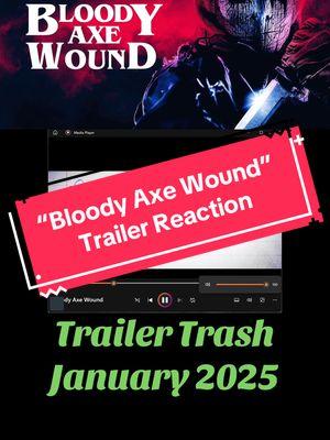 Our #reaction to #BloodyAxeWound 🪓 #horrortok #movietrailer #LRHSpod #fyp #podcastclips #horrorpodcast 