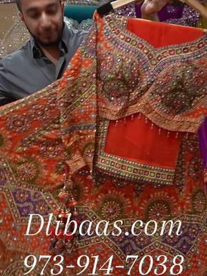 Orange multicolor heavy embroidered on dasheen fabric party wear lehenga choli set  #dlibaas #orangelehenga #lehenga #lehengacholi #lehengaset #indianpartywear 