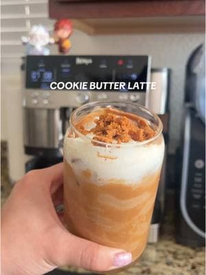 Cookie Butter Latte ☕️ What you’ll need: cookie butter, milk of your choice, espresso | optional: heavy cream for cold foam, vanilla syrup for sweetness, and biscoff cookie for extra delicious taste and presentation #ninjaluxecafé #ninjaluxecafe #ninjakitchen #cookiebutterlatte #cookiebutter #latte #icedlatte #latterecipe #coffee #espresso #espressomachine 